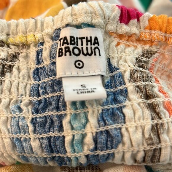 Tabitha Brown for Target botanical print mini dress size small NWOT - Picture 5 of 6